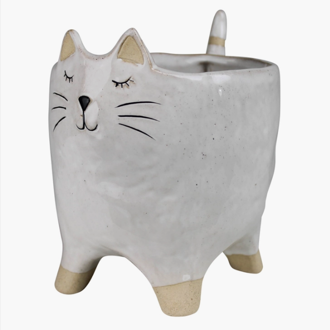 Ceramic Cat Cat Cachepot