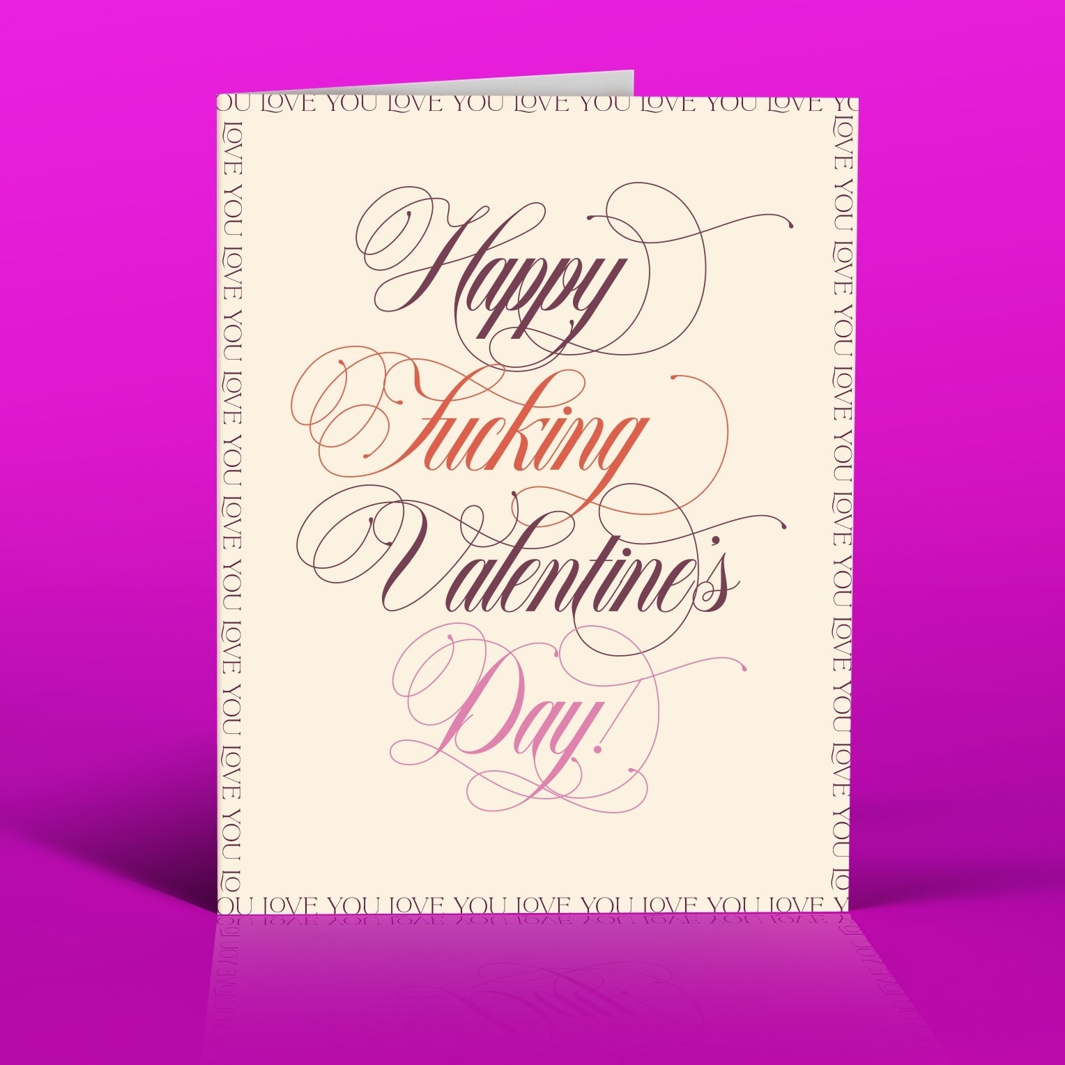 Happy F*ing Valentine's Day Card Offensive & Delightful