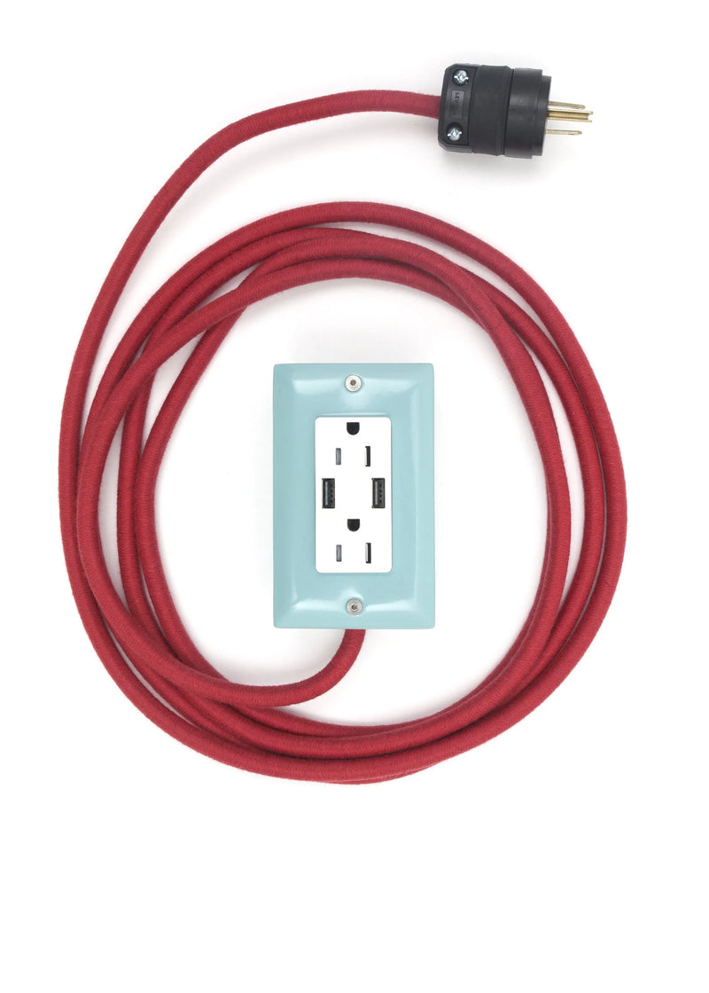 8' Exto Extension Cord with Dual USB/C and Outlet