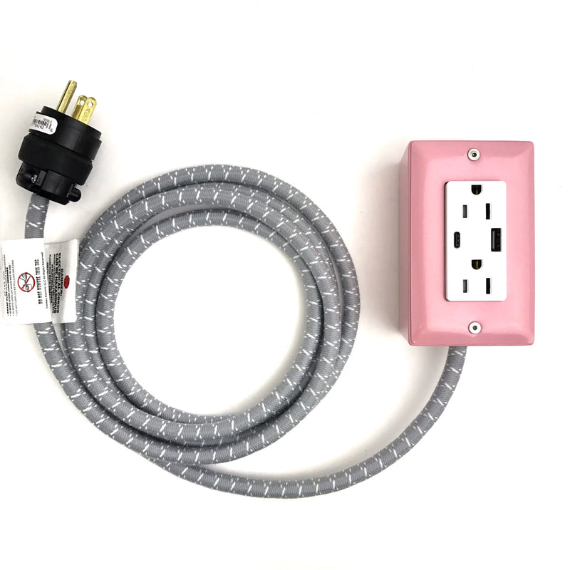 8' Exto Extension Cord with Dual USB/C and Outlet