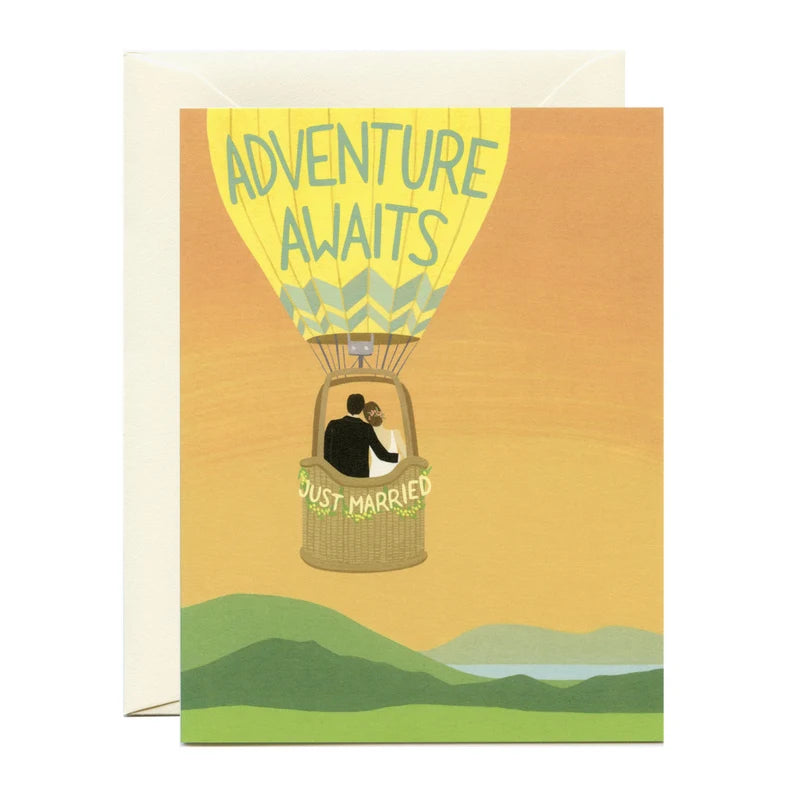Hot Air Balloon Wedding Card Yeppie Paper