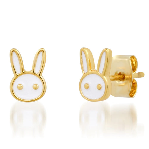 Load image 1 in gallery view. Enamel Bunny Studs