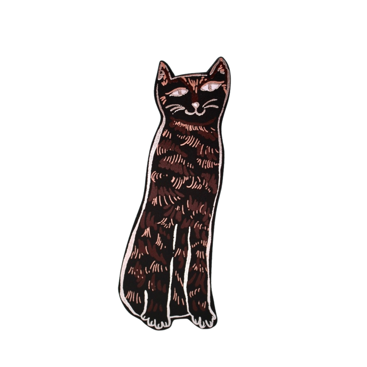 Cat Tails Leather Bookmark - Black Ark Colour Design