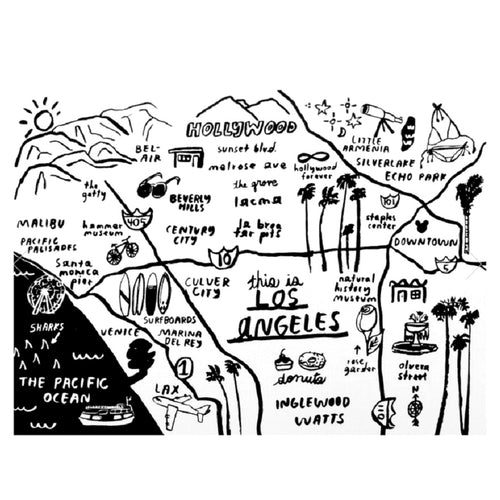 Load image 1 in gallery view. Los Angeles Map Print