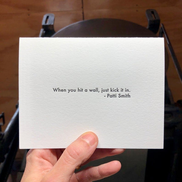 Wall - Patti Smith Letterpress Card