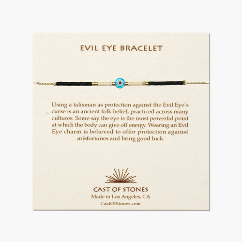 Load image 1 in gallery view. Evil Eye Bracelet -  Turquoise & White Cast of Stones