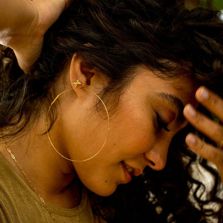 Large Harper Hoop Gold Jurate Los Angeles