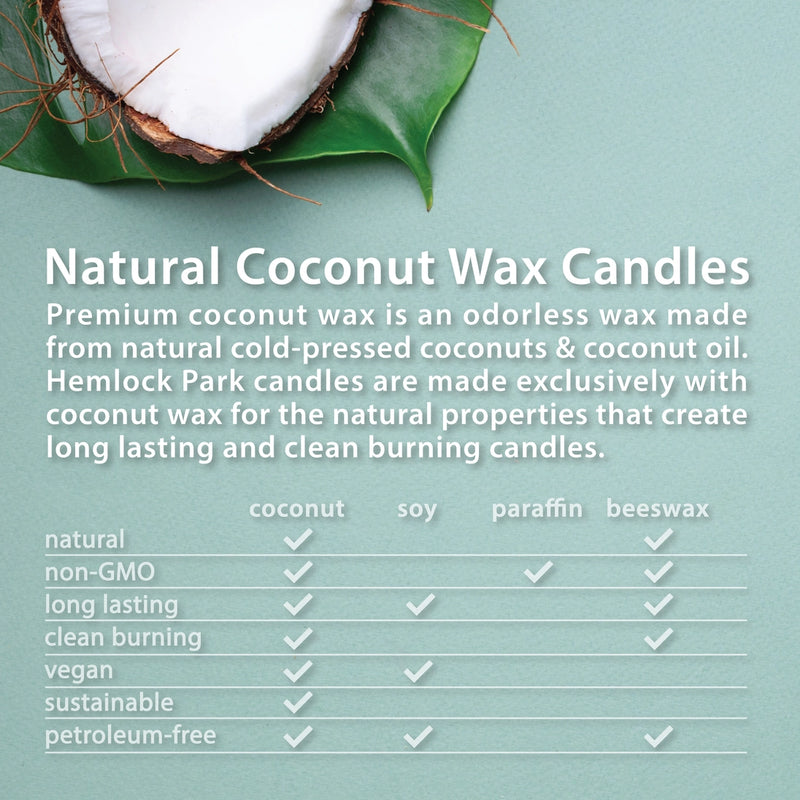 Organic Coconut Wax Candle with Wood Wick - 8 oz