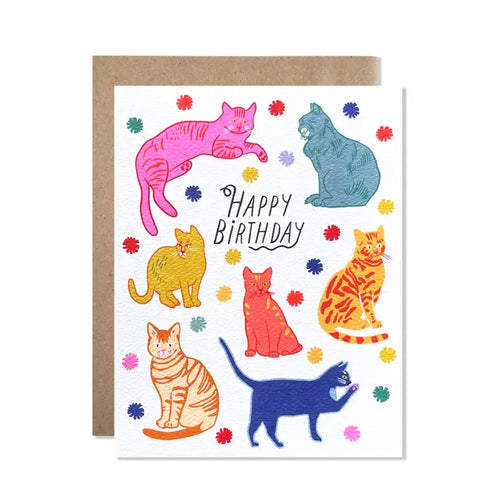 Load image 1 in gallery view. Birthday Cats Card