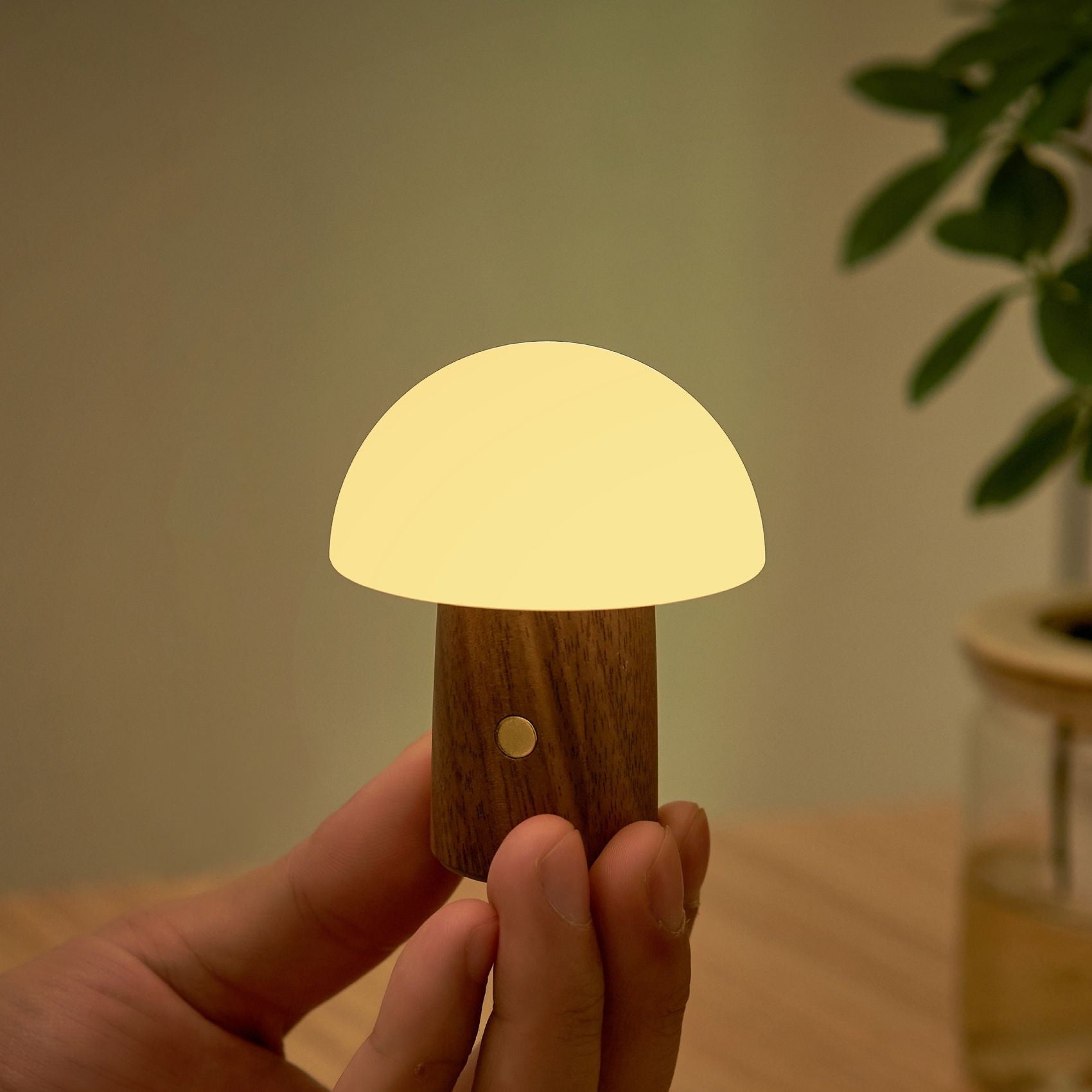 Alice Mushroom Lamp (Super Mini Size) - Walnut Gingko Electronics