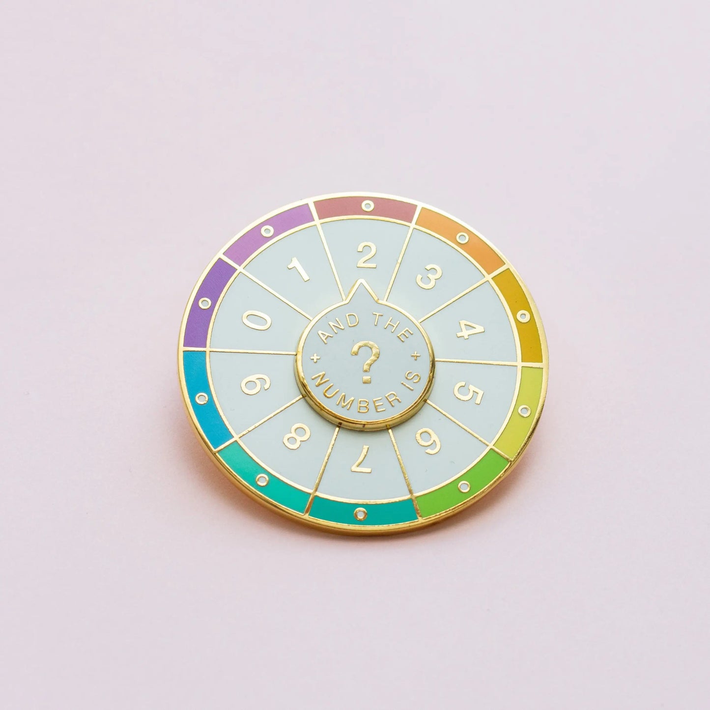 Spinning Numbers Enamel Pin