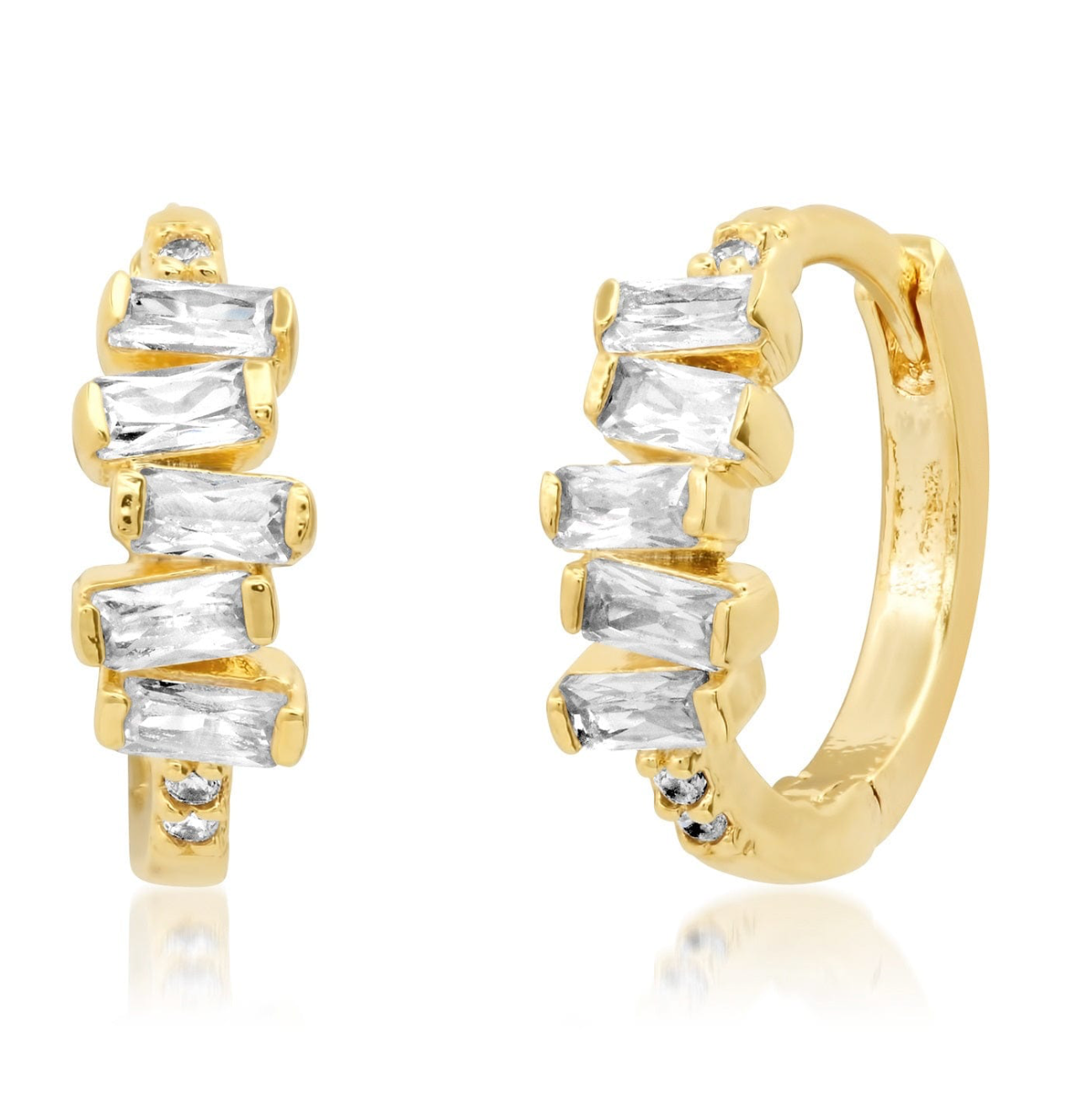 Stacked Baguette Huggies