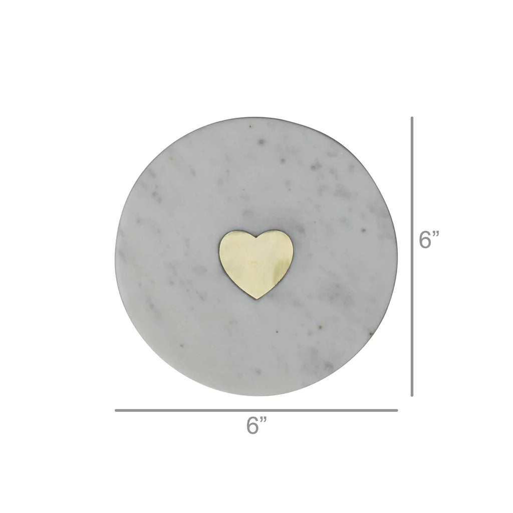 Inlaid Marble Tray-Heart Homart