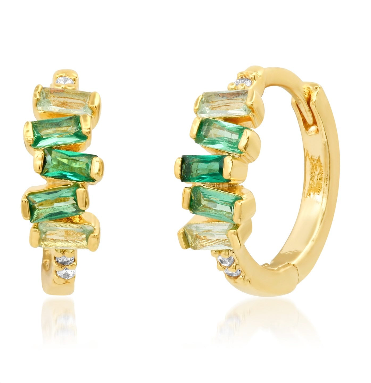 Stacked Baguette Huggies