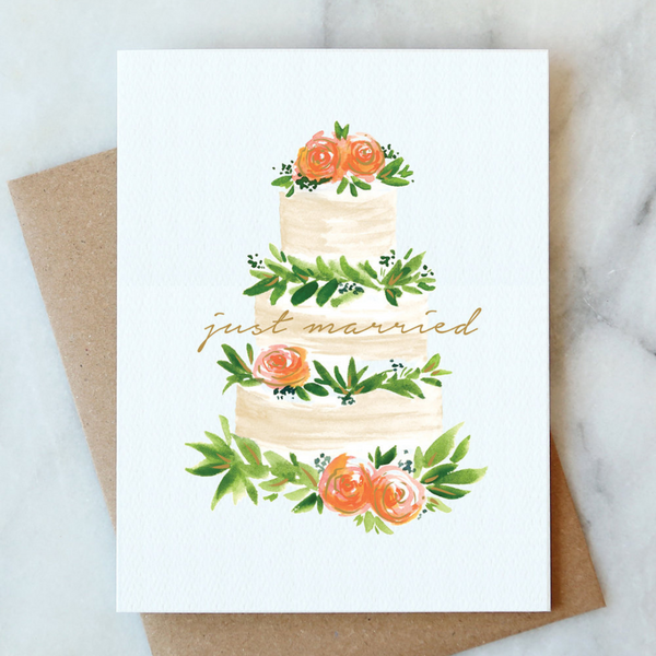 Just Married Cake Card