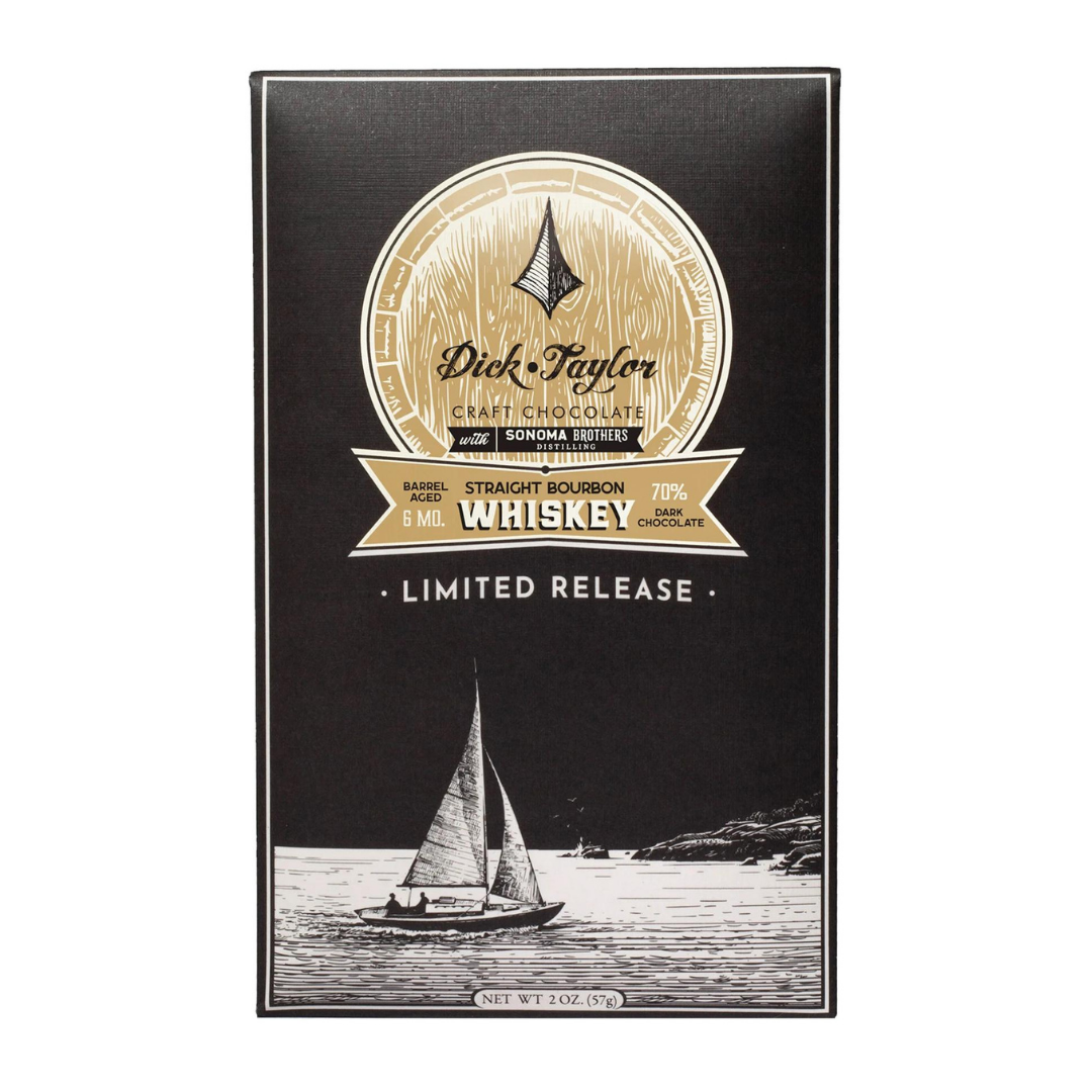 Straight Bourbon Whiskey 70% Dark Chocolate Dick Taylor Craft Chocolate