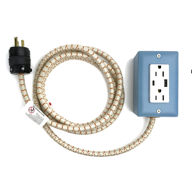 8' Exto Extension Cord with Dual USB/C and Outlet