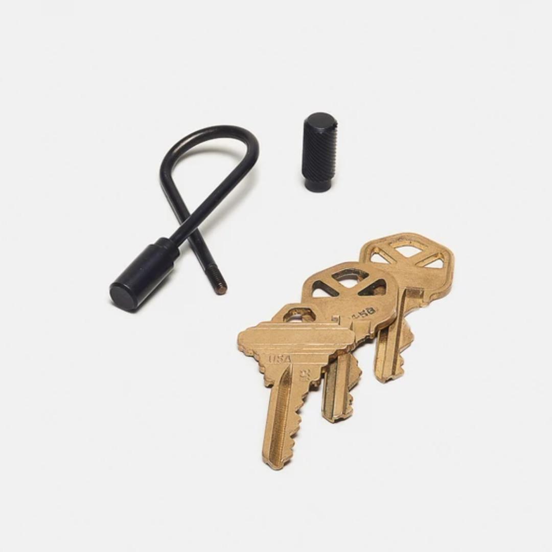 Carbon Black Helix Keyring