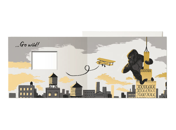 King Kong Bday French Fold Card