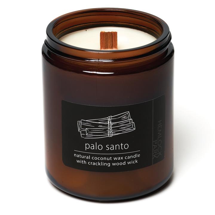 Organic Coconut Wax Candle with Wood Wick - 8 oz