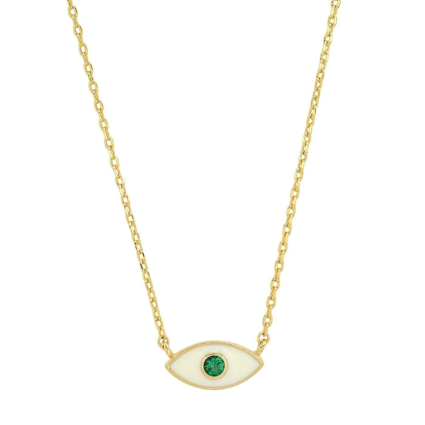 Enamel Evil Eye Necklace Tai Jewelry