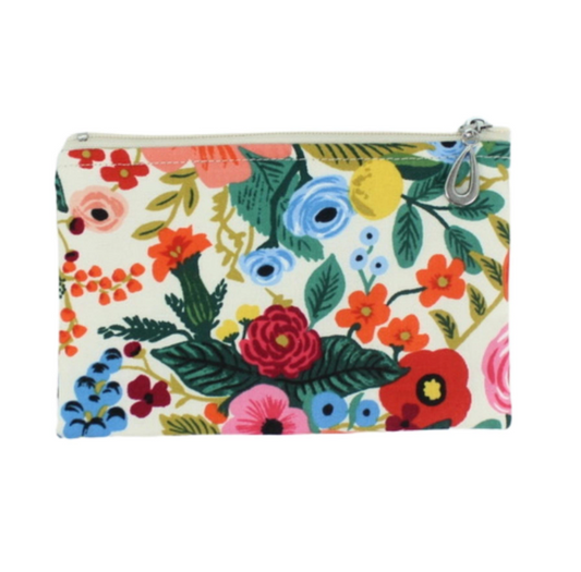 Cotton Coin Purse - Cream Floral