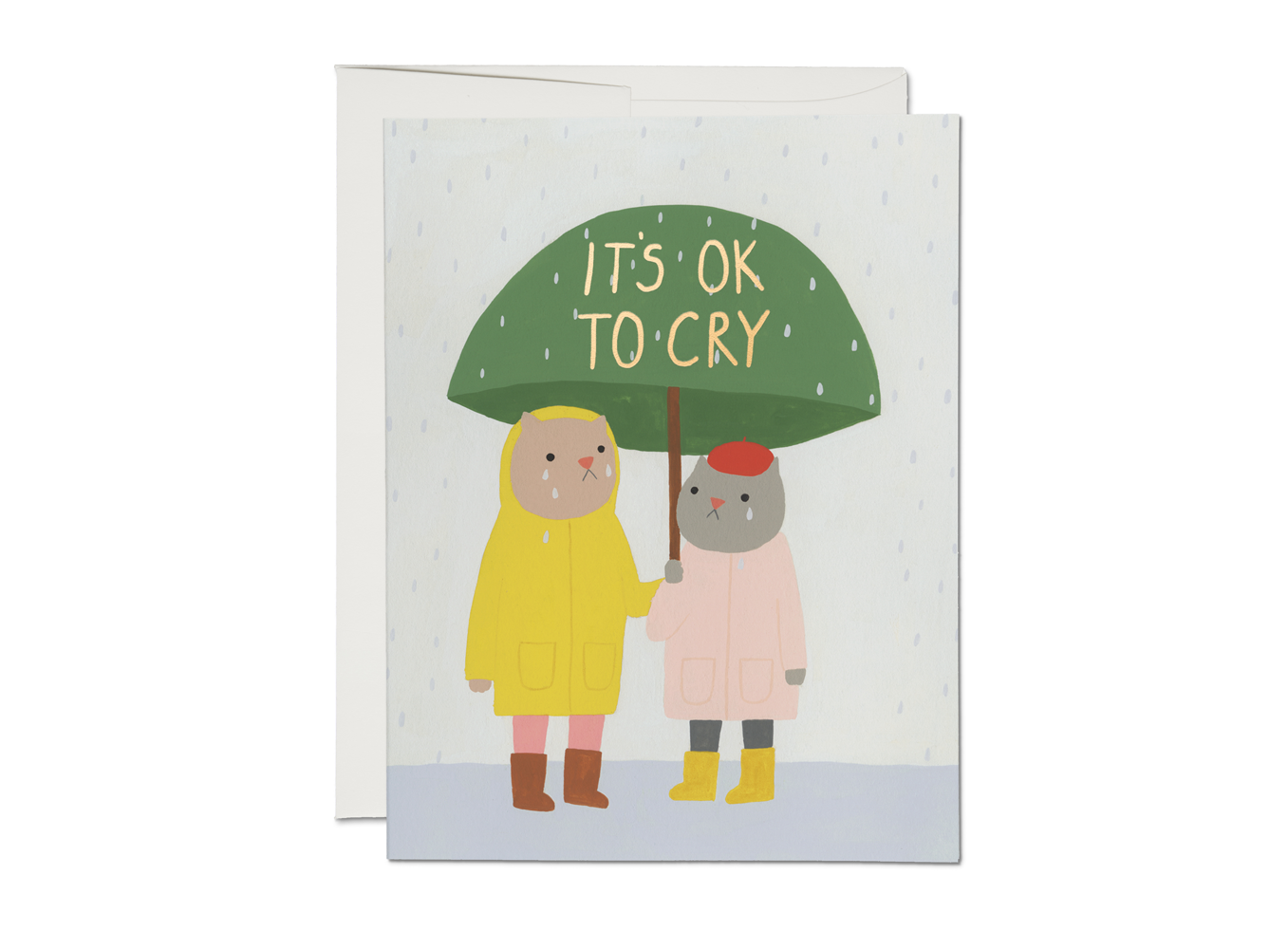 It's Ok To Cry Encouragement Card Red Cap Cards