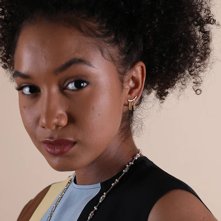 Jiao Gold Plated Earring