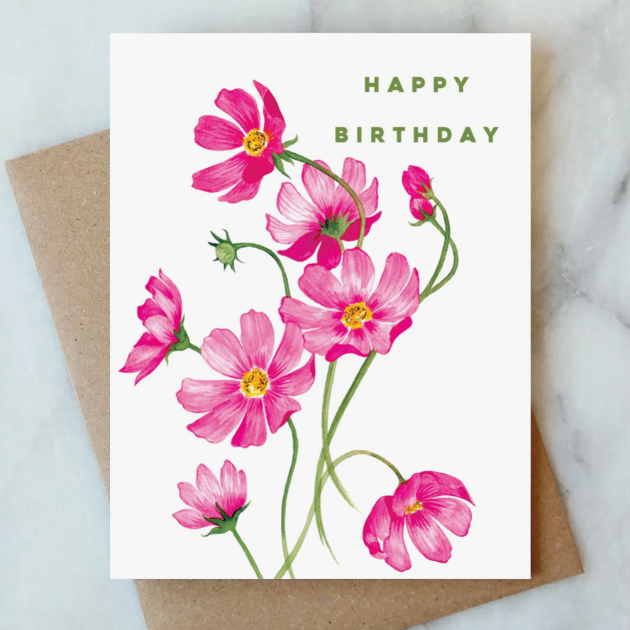 Cosmos Birthday Greeting Card Abigail Jayne Design