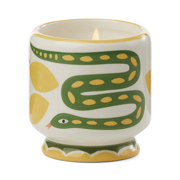 Adopo Snake Ceramic Candle - Wild Lemongrass