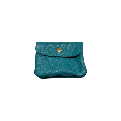 Load image 1 in gallery view. Mini Wallet- Pebble Leather - Turquoise