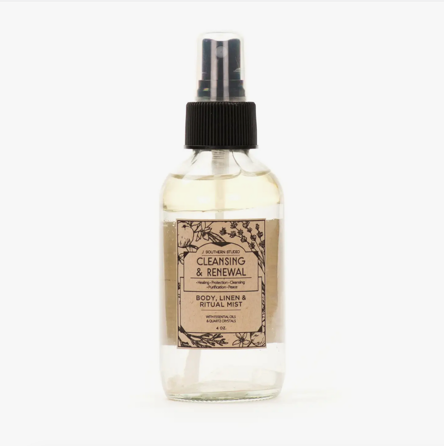 Cleansing Renewal Ritual Mist with Crystals and Essential Oils- 4oz