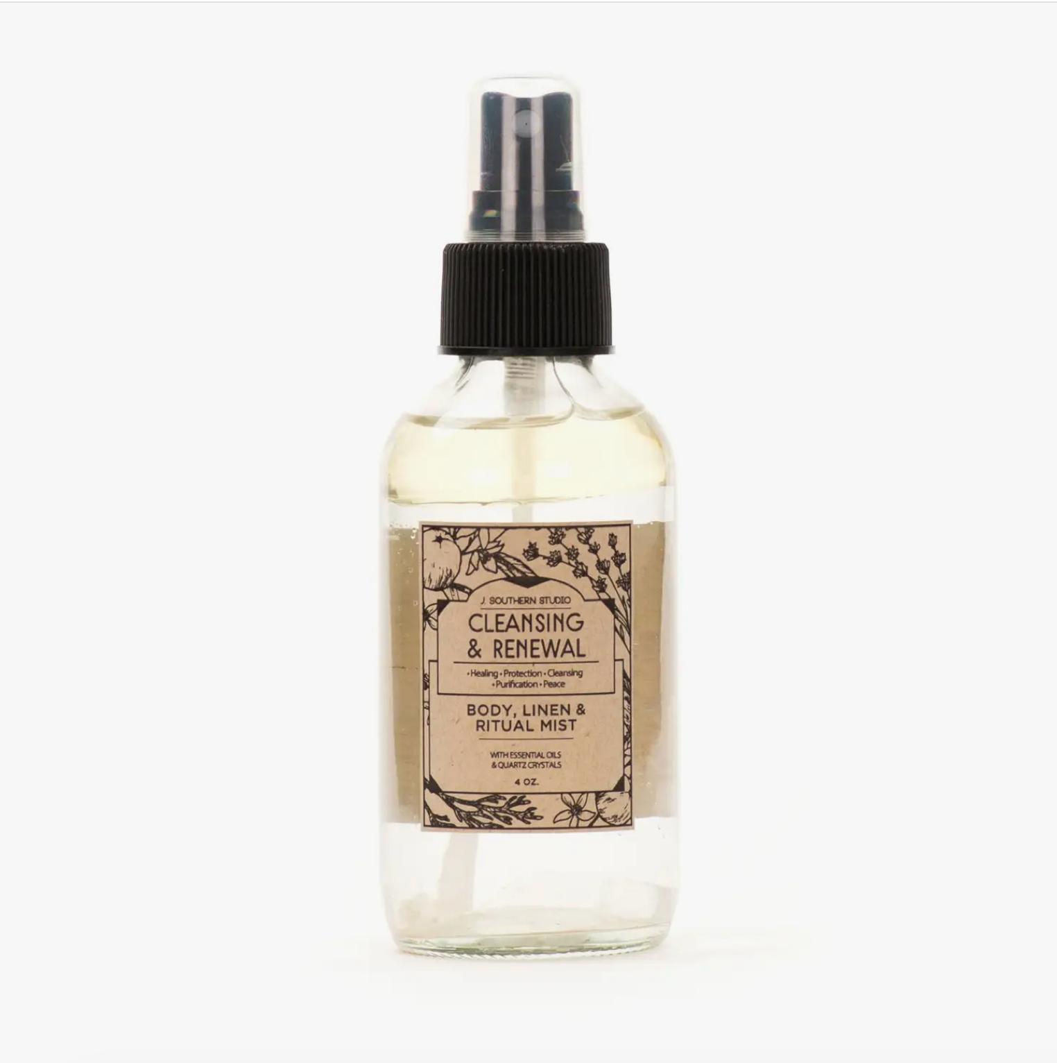 Cleansing Renewal Ritual Mist with Crystals and Essential Oils- 4oz