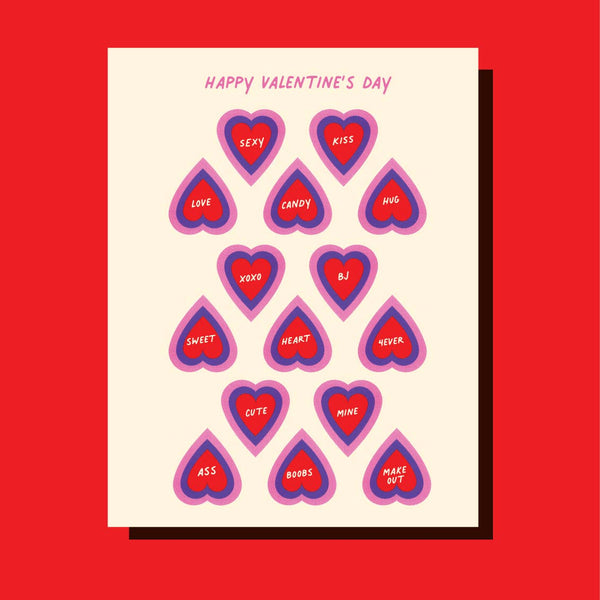 Candy Hearts Funny Valentine Card