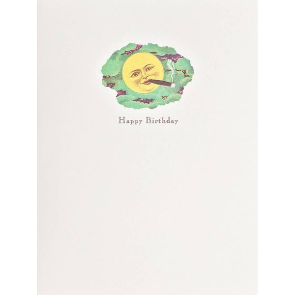 Cigar Moon Birthday Card