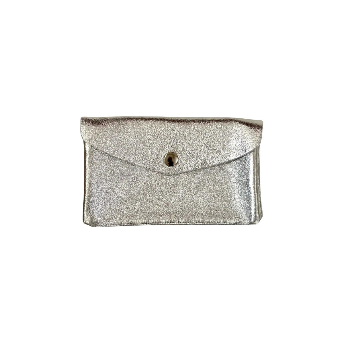 Wallet- Metallic Leather - Silver Tourance