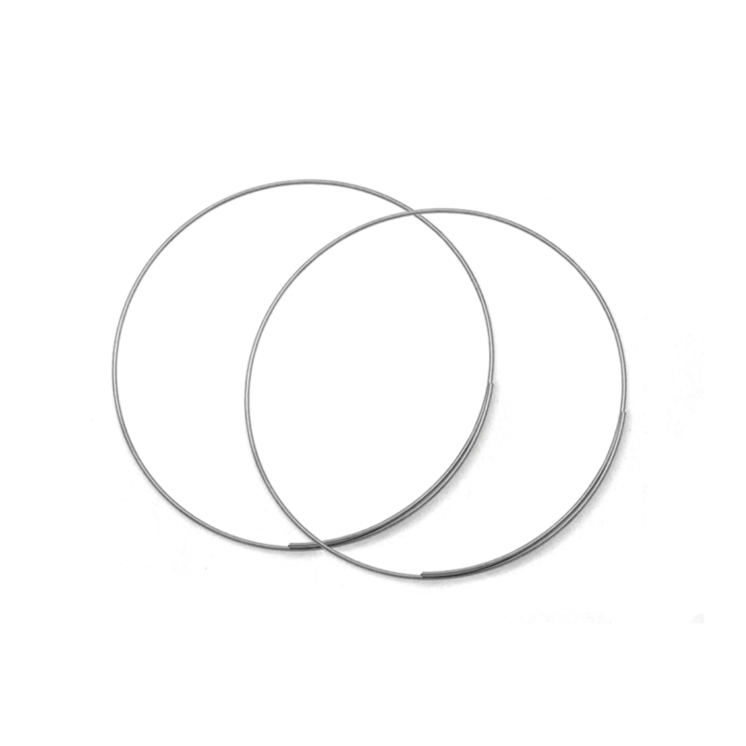 White Gold Plated Hadley Hoop Jurate Los Angeles