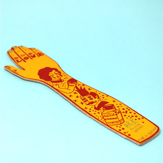 Tattooed Arm Bookmark - Yellow