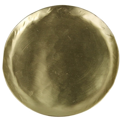 Round Hammered Brass Tray