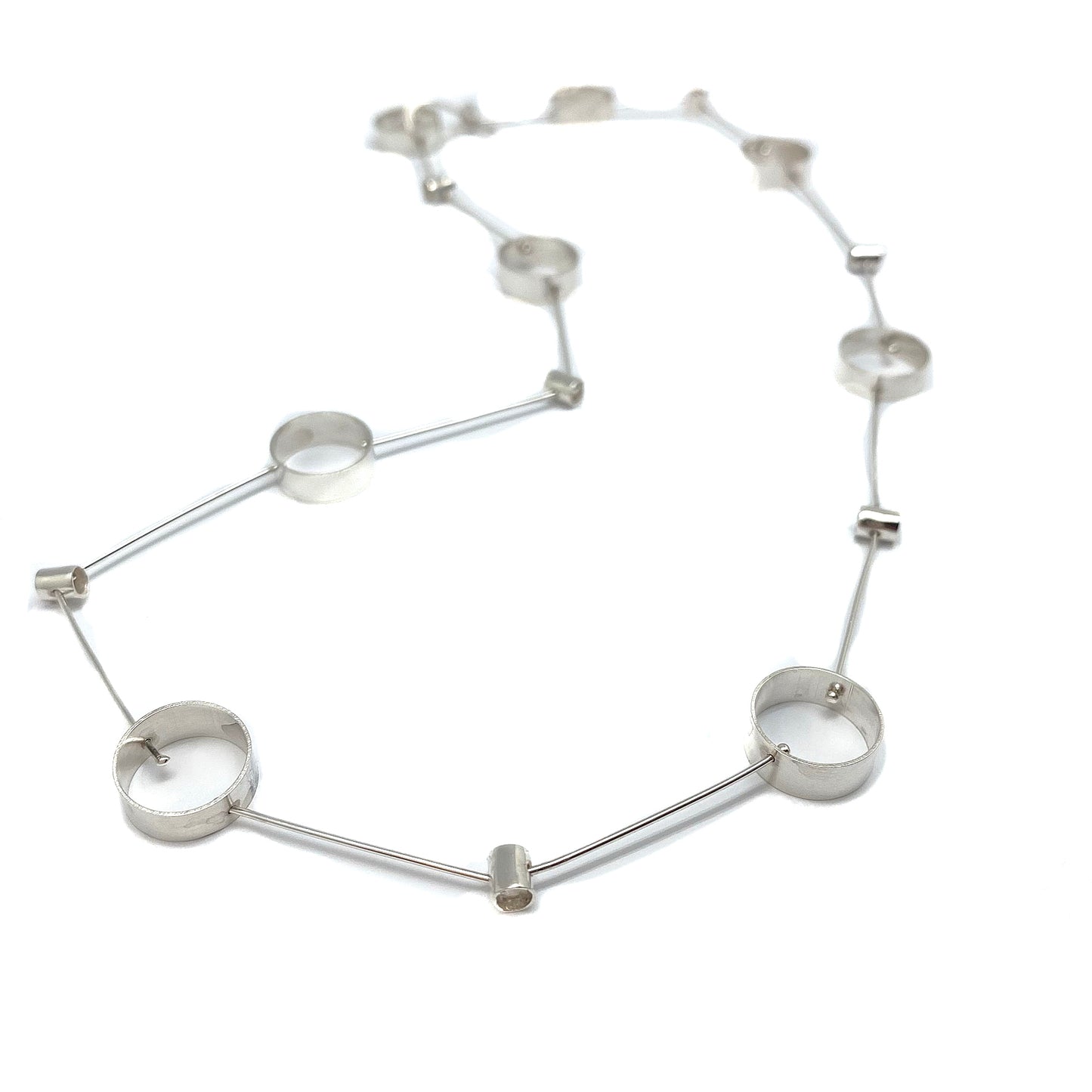 Sterling Tube Pivot Necklace