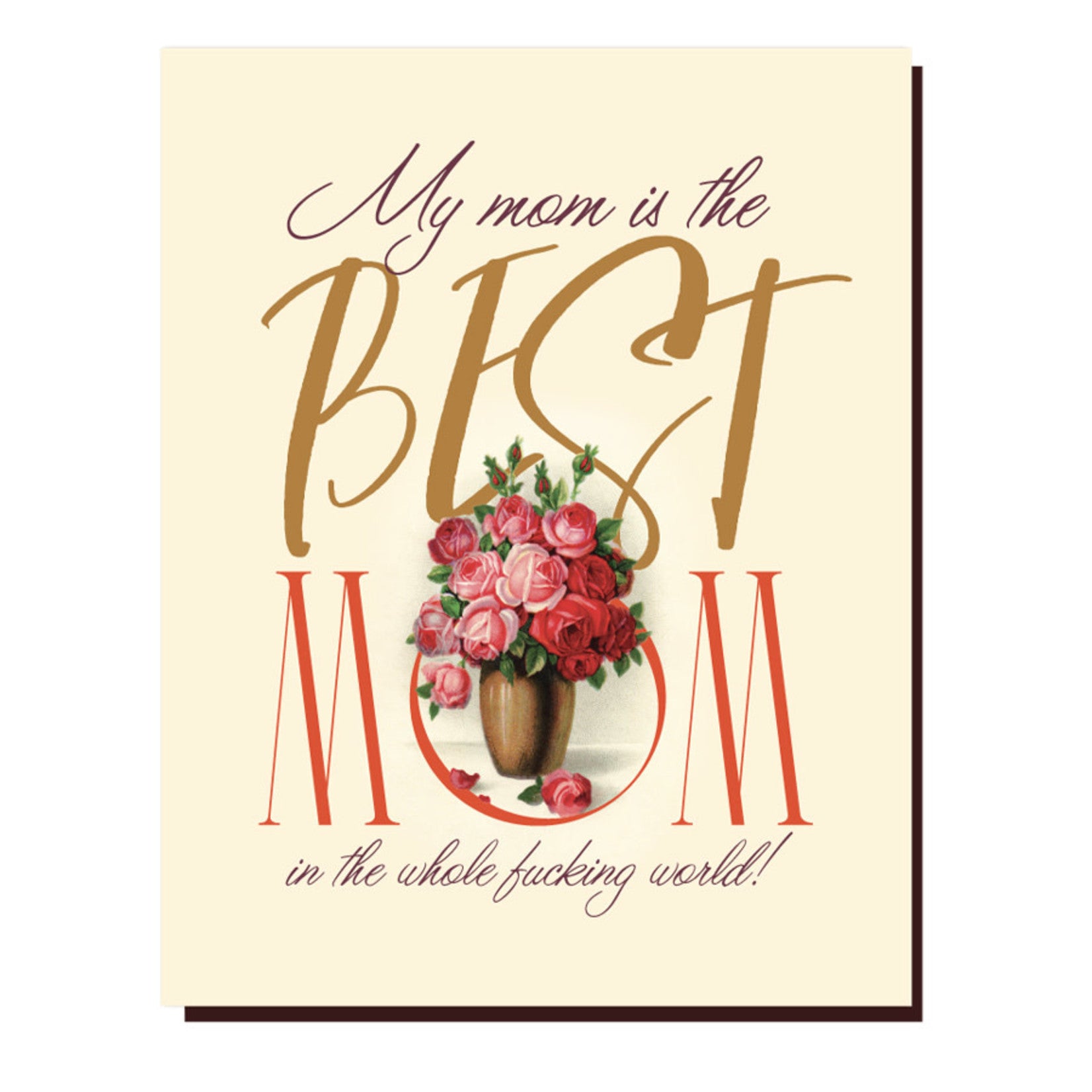 Best Mom Vase Card