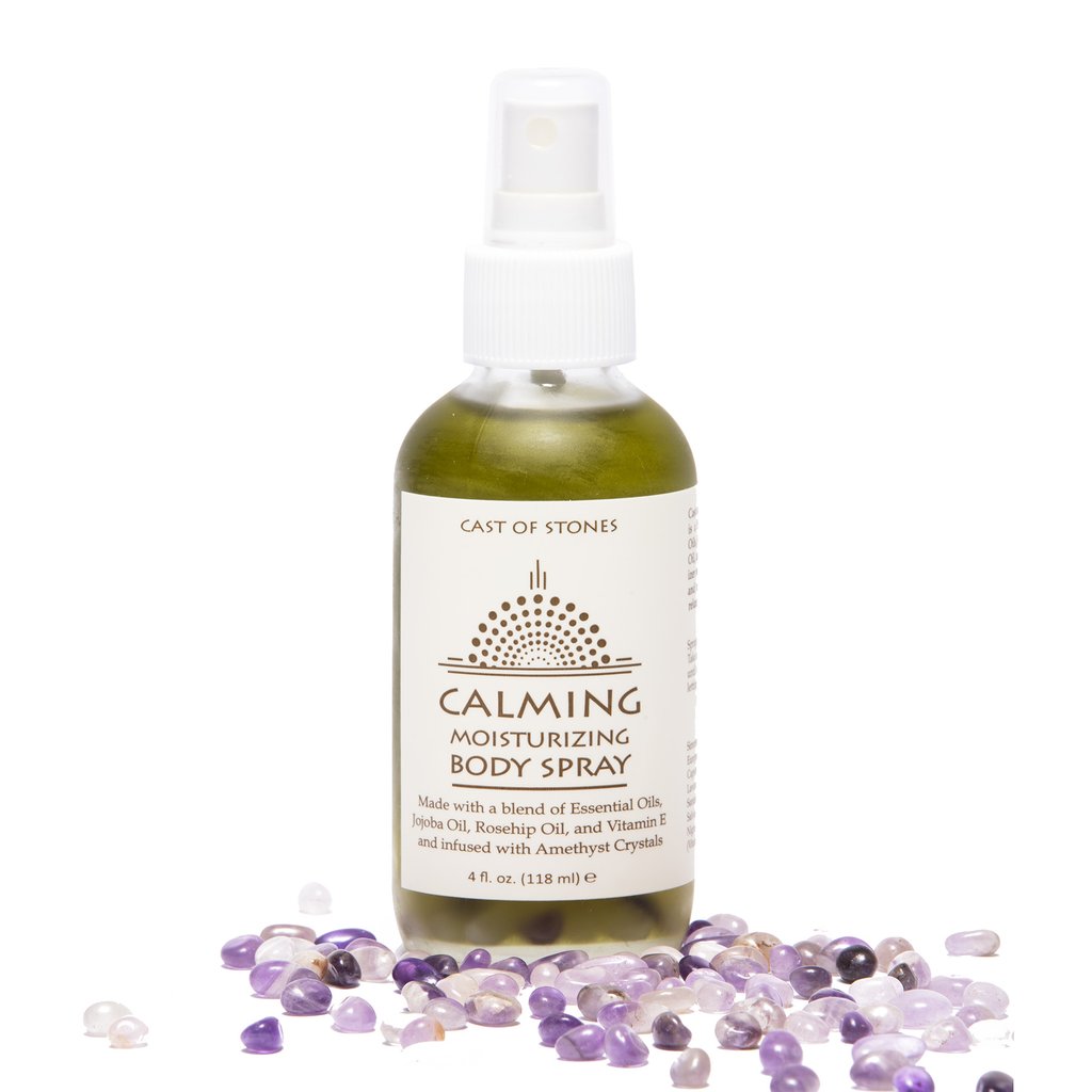 Calming Moisturizing Spray with Amethyst Crystals Cast of Stones